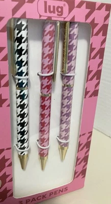 Paquete de 3 bolígrafos Lug - PATA DE GALLO - Nuevo en caja 🐶 - ¡BAJA DE PRECIO! Foto 1 de 4