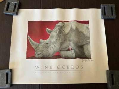 葡萄酒-OCEROS海报,Will Bullas / New Masters Gallery 1987 年?签名? 形状很棒 — 第 1/2 张图片