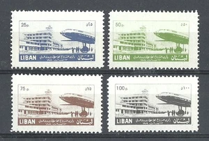 Lebanon 1954 Perf Unissued Set Plane Aviation Inauguration Beirut Airport MNH - Picture 1 of 1