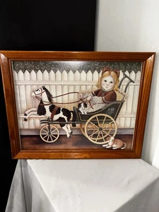 Vintage 1985 Nita Showers Signed Print Folk Art - Picture 1 of 8