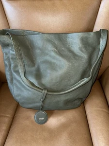 THE SAK Genuine Leather Shoulder Bag Color Olive Green - Picture 1 of 13