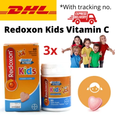 3 x Redoxon Doble Acción Niños Vitamina C y Zinc Años 60 100% Original EXPEDITE FS Foto 1 de 4