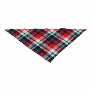 Pañuelo para el cuello de perro rojo negro blanco a cuadros - pañuelo para el cuello algodón pañuelos para el cuello para perro - Imagen 1 de 3