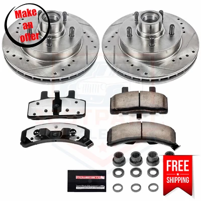 Kit de pastillas y disco de freno delantero Powerstop K1990-36 para 96-02 Chevrolet Express 1500 Foto 1 de 4