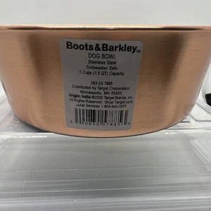Boots & Barkley Edelstahl Kupfer Hundenapf 6 Tassen 1,5 QT Kapazität Neu - Bild 1 von 3