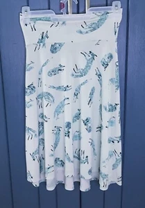 Falda Lularoe Zorro Verde Como Nueva Azul Talla XS Duende Casa Núcleo Novedad Retro - Imagen 1 de 5