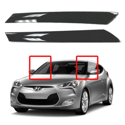 全新原始设备制造商前挡风玻璃装饰成型 LH 右握 2p 套装 适用于现代 Veloster 11-17 — 第 1/2 张图片