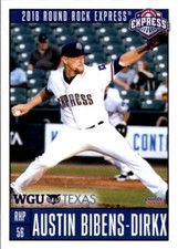 2018 Round Rock Express Choice #3 Austin Bibens-Dirkx Salem Oregon Baseball Card