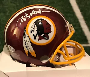 Art Monk Signed Licensed Redskins VSR Mini Helmet - White Auto w Double COAs - Picture 1 of 4
