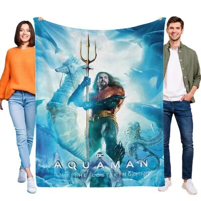 Super Soft Flannel Aquaman Throw Blanket for Bed Sofa All Season Gifts - Image 1 of 4