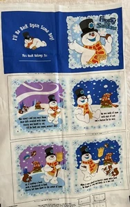 VIP Cranston Frosty The Snowman Book Holiday Christmas Cut & Sew Fabric Panel - Picture 1 of 3