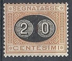 1890-91 REGNO SEGNATASSE MASCHERINA 20 SU 1 CENT MH * - RR10188 - Picture 1 of 1