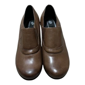Abeo Colbie Brown Leather Slip On Slip Resistant Ankle Boots Sz 9.5 Barely Worn - Picture 1 of 8