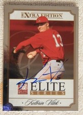 Boston Red Sox Kolbrin Vitek Signed 2010 Panini Elite Extra Edition Auto Card