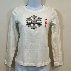 Gymboree Girls Long Sleeve Snowflake Stitched Shirt NEW Sz 10 - Picture 1 of 9