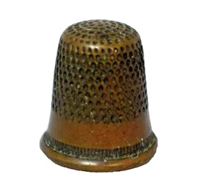 Dedal de cobre vintage para niños - Imagen 1 de 4