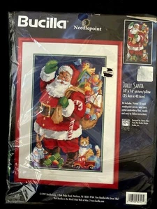 Bucilla JOLLY SANTA Needlepoint Kit Nancy Rossi 60747 Sealed 1997 - Picture 1 of 8