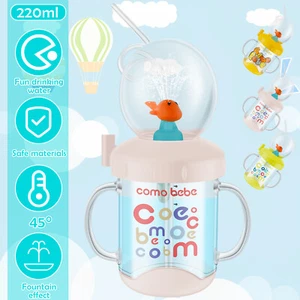 Baby Drinking Cup with Straw Cute Whale Squirt Water Cup 220ML Portable leIdJ! - Picture 1 of 21