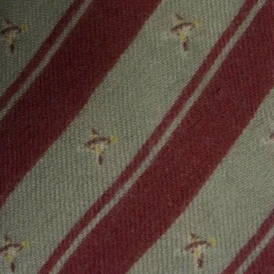 Corbata de lana ajustada verde marrón a rayas Mallards Italia Foto 1 de 4