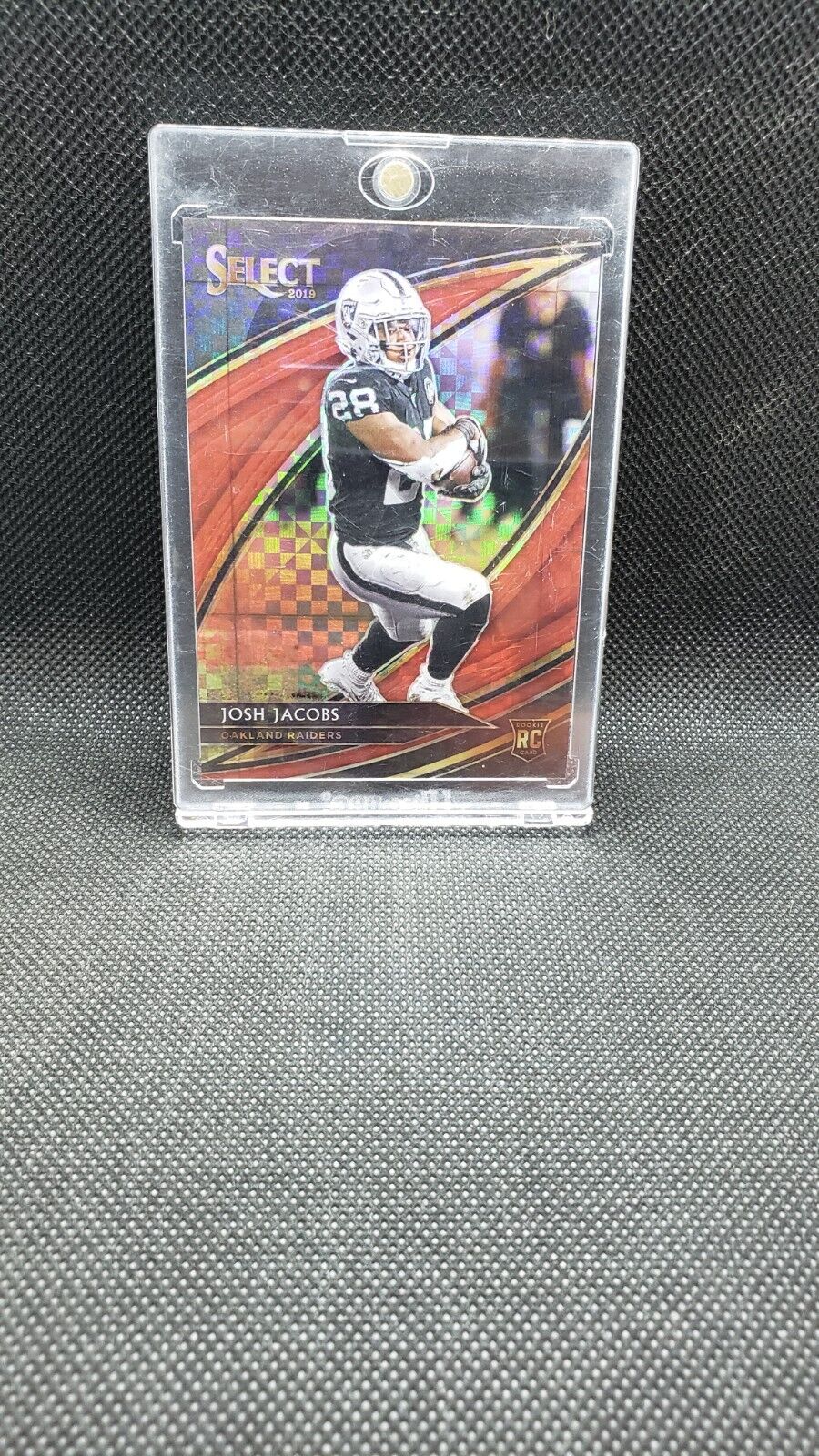 2019 Panini Select Josh Jacobs RC Red Prizm Field Level /49