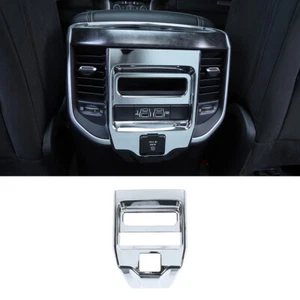 Rear Control Panel Air Vent Outlet Cover Trim For Dodge Ram 1500 2018+ Chrome - Picture 1 of 7