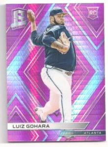 2018 Panini Spectra Neon Pink Prizm Luiz Gohara ROOKIE 7/75 Braves - Picture 1 of 2