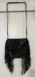 BNWOT JEROME DREYFUSS 2016 BOHO BLACK NOIR MARIO HAND SHOULDER & CROSS BODY BAG - Picture 1 of 14