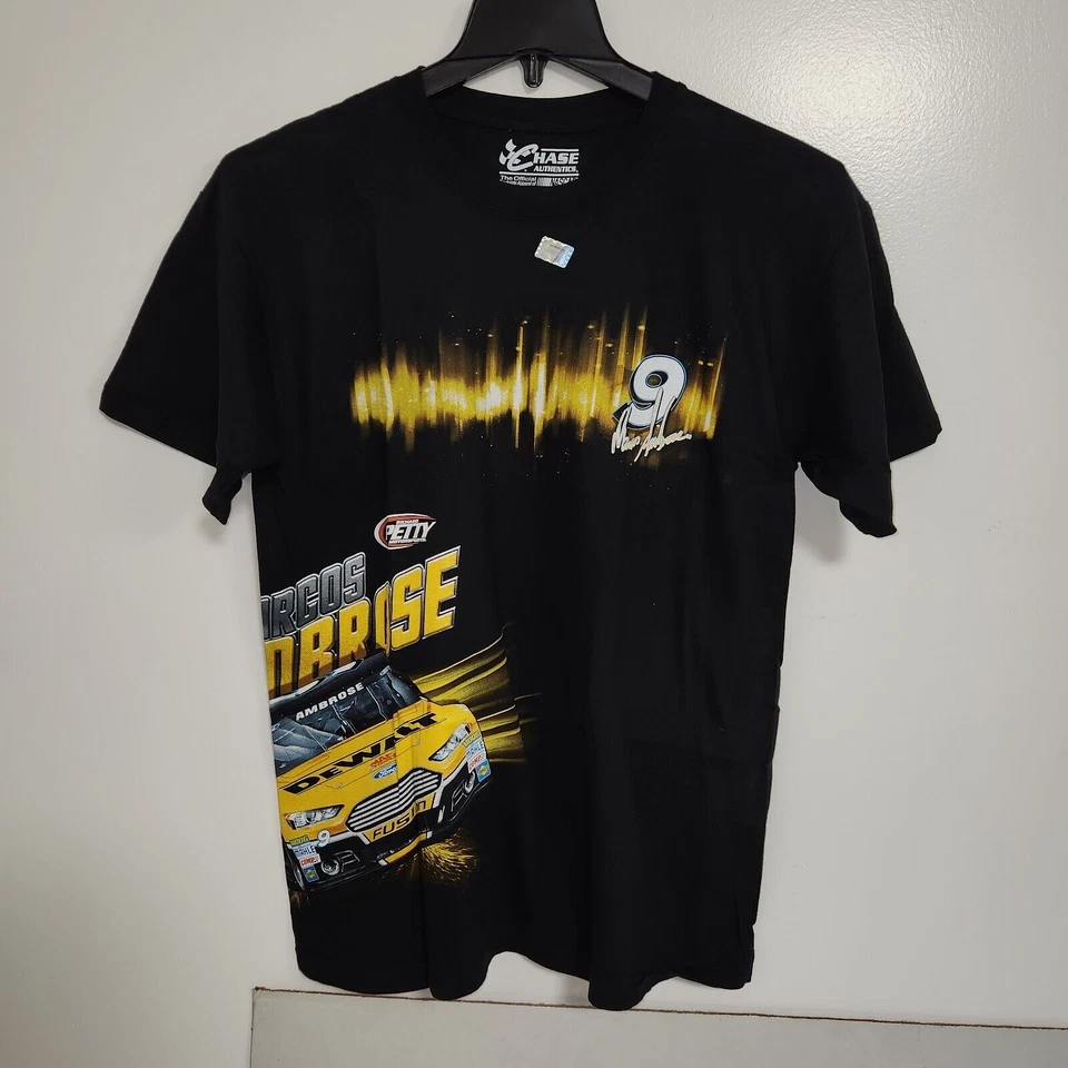 Camisa para hombre Marcos Ambrose #9 negra camber, talla grande Foto 1 de 4