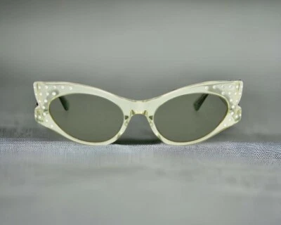 Alex McQueen Bombshell Sunglasses Cat Eye 1950s Style Rhinestones Rockabilly Gem - Image 1 of 4