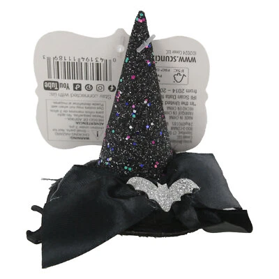 Scunci by Conair Hey Boo! Halloween Witch Hat Hair Clip with Glitter and Bat - Image 1 of 2
