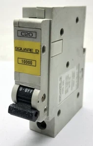 Interruptor circuito cuadrado D QOE C20 QO120EC10 MCB 20 amperios tipo C 10 kA - Imagen 1 de 5