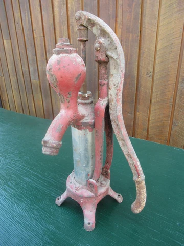 Vintage Cast Iron SMART BEATTY Hand WATER PUMP with CHROME Cylinder 21" High Cover