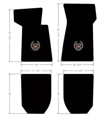 ¡Nuevo! Juego de 4 alfombrillas Cadillac Brougham 1986-1992 con opción de logotipo Foto 1 de 4