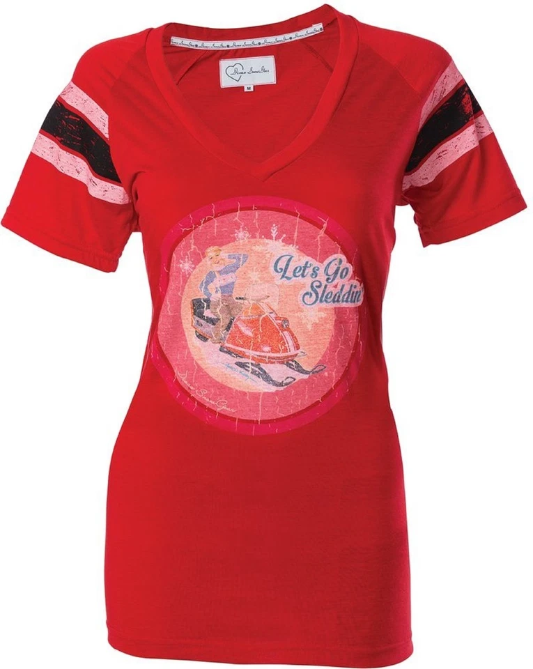 CAMISETA NUEVA DIVA SNOW GEAR 462-15113X RIDE STRONG CUELLO EN V ROJA TALLA MUJER 3X Foto 1 de 1