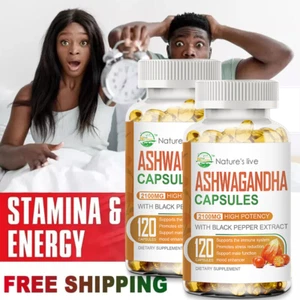 2PACKS Organic KSM-66 Ashwagandha - Balance Mood, Reduce Stress,Increase Stamina - Picture 1 of 11