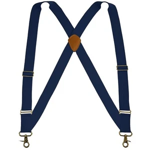 Buyless Fashion Trucker Suspenders Men - 48" Elastic Adjustable 1 1/4" X Braces - Picture 1 of 49