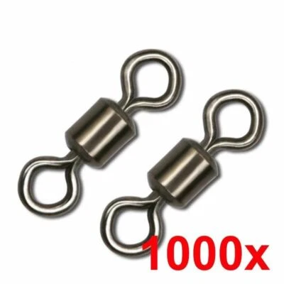 1000Pcs Bearing Swivel Fishing Connector Stainless Steel Solid Ring Size Rolling - Image 1 of 4