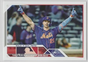 2023 Topps Update #US292 Pete Alonso New York Mets Walk It Off, Pete CL
