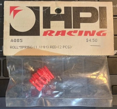 Vintage HPI Racing A085 RED Roll Springs 1.1mm RC Car - 2 Springs - Image 1 of 2