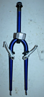Trek MTB Bike Fork 26" 1" Threaded 225mm Blue Chromoly Steel Rigid USA Shipping! - Image 1 of 4