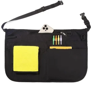 Grembiule da servizio cameriere mezzo grembiule con 6 tasche e fibbia per uomo donna - Foto 1 di 7