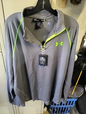 Suéter Under Armour Combine Auténtico Gris 1/4 Cremallera 1245301 Nuevo Con Etiquetas Grande Foto 1 de 4
