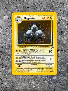 Pokemon TCG Cards Magneton 9/130 Base Set 2 Holo Rare EXC - Picture 1 of 8