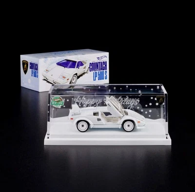 Lamborghini Countach 1982 exclusivo de Hot Wheels RLC blanco LP 500 S 2025 en mano Foto 1 de 4