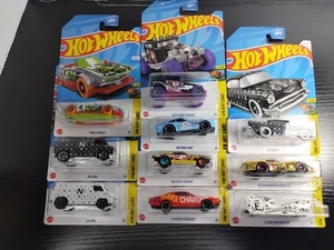 Lot Of 10 Hot Wheels Partial Set HW Art Cars W/ Doubles #1, 2, 3, 4, 5, 6, 7, 10 - Picture 1 of 23