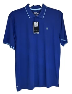 Ariat Men's Polo AriatTek 360 Airflow Short Sleeve Shirt Cloudburst Blue Large - Picture 1 of 9