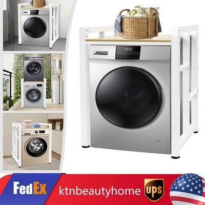 Estante organizador ajustable para lavadora y secadora estante para lavadora y secadora Foto 1 de 4