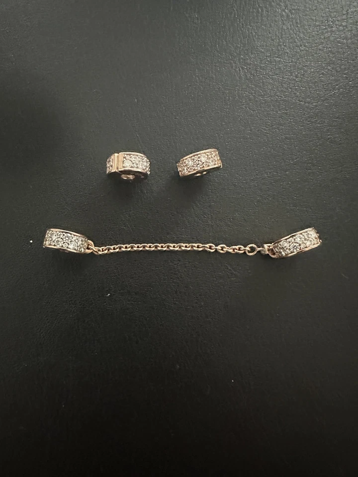 Pandora Stopper rosegoldfarbig mit Zirkonia Steinen - Bild 1 von 1