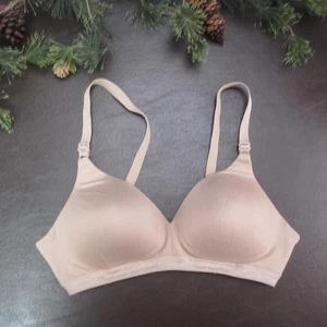 Sujetador Warners Mujer 36A Beige Inalámbrico Ligeramente Forrado Camiseta RM1691 Gancho Espalda - Imagen 1 de 11