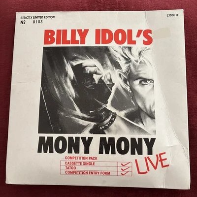 BILLY IDOL - Mony Mony - LIVE CASSETTE PACK - 1987 - NEW SEALED - GENERATION X - Image 1 of 3